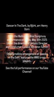 Dancer In The Dark, by Björk, arr. Henry Dorn
From the Wellington Wind Symphony performance on Friday, May 16th 2025
Under the direction of Artistic Director and Conductor, Cynthia Johnston Turner.
This incredible arrangement of 'Dancer in the Dark' features the WWS brass players.
See the full performance on our YouTube Channel!
