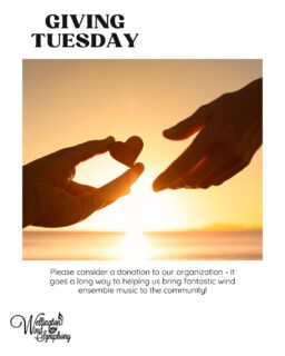 While our concert was sadly unable to go forward last week, we were able to bring the fabulous composer Viet Cuong to our community, and connect him to students in our local schools! A large part of our organization's mission is to have a positive impact on the growth and development of young musicians in our Region, and our Composer in Residence program is one way that we are achieving this goal.

On this Giving Tuesday, consider a donation to our organization using the link below, to help us continue to bring music to our community - through our concerts but also through the community connections that we are building with the local wind band community and internationally!

Thank you for your consideration, have a lovely Tuesday!

https://wellingtonwindsymphony.ca/donate/