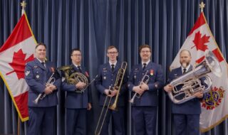 We are excited to welcome our special guests, ‘The Spitfire Brass Quintet’ to our next concert on March 1st! The Spitfire Brass Quintet is composed of members of the Central Band of the Canadian Armed Forces, one of Canada’s six full-time, professional military bands. Based in Ottawa, Ontario, the quintet performs at state occasions and military ceremonies, supports morale and esprit de corps through playing at military social events and mess dinners, and entertains and connects with the public through outreach and educational programming.
The members of the Spitfire Brass Quintet are all serving members of the Canadian Armed Forces, and also active members of the Ottawa music community, appearing regularly with local professional orchestras and other ensembles. They are: Warrant Officer Alastair Chaplin, trumpet; Sergeant Christopher Gerdei, trumpet; Sergeant Michel Levasseur, horn; Sergeant Martin Labrosse, tuba; and Corporal Samuel Gervais, Trombone.
This will be such a treat for all of us!
🗓️ March 1st, 3:00 PM
📍Knox Presbyterian Church (50 Erb St, W, Waterloo)
🎟️Tickets available at:
www.wellingtonwindsymphony.ca
🅿️ There will be plenty of FREE parking!